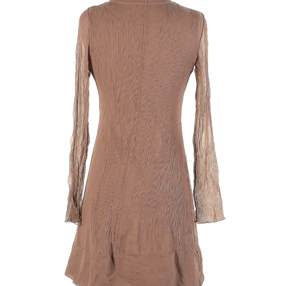 BCBGMaxAzria Brown Cowl Neck Sheath Dress - Picture 2 of 4